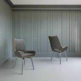 Toledo Leather Effect Grey Dining Chair - Set of 4 - Pendle Village Furniture