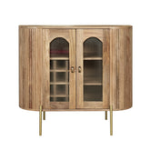 Apollo Mango Wood 2 Door Bar Cabinet - Pendle Village Furniture