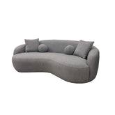Wave Grey Boucle Sofa - Pendle Village Furniture