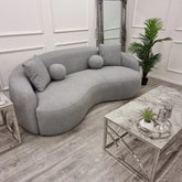 Wave Grey Boucle Sofa - Pendle Village Furniture