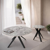 Lina Grey Gloss Ceramic Coffee Table - Pendle Village Furniture