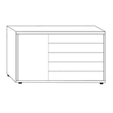 Wiemann Vilmar 5 Drawer Combi Dresser - VIP - Pendle Village Furniture