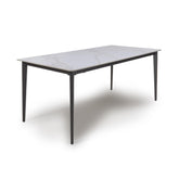 Sheldon White Sintered Stone 180cm Dining Table - Pendle Village Furniture