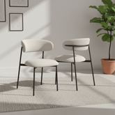Alba Ivory Fabric Dining Chair – Set of 4