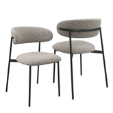 Alba Light Grey Fabric Dining Chair – Set of 4 - Pendle Village Furniture