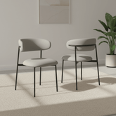 Alba Grey Faux Leather Dining Chair – Set of 4