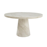 Apollo Taupe Marble Round Dining Table with 4 Beige Swivel Chairs - Pendle Village Furniture