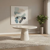 Sirius Taupe Marble Round Dining Table – 130cm