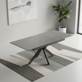 Amari 130-170cm Matte Grey Ceramic Extending Dining Table