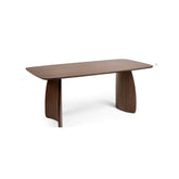 Artemis Curved Leg Walnut Dining Table - Pendle Village Furniture