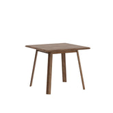 Asiago Solid Smoked Oak Square Dining Table with Milano Chairs - Pendle Village Furniture
