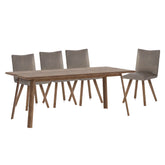 Asiago Solid Smoked Oak 2m Dining Table with Brown Milano Chairs
