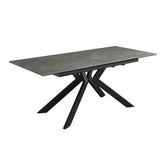 Athens Grey Matte Ceramic Extending Dining Table - Pendle Village Furniture