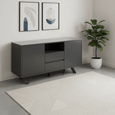 Athens 2 Door 2 Drawer Sideboard with Matte Grey Ceramic Top