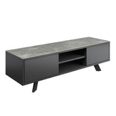 Athens TV - Unit with Matte Grey Ceramic Top - Pendle Village Furniture