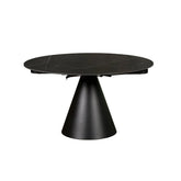 Alba Black Sintered Stone Extending Dining Table 135cm