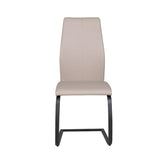 Set of 4 Quinlan Taupe Dining Chairs with Black Legs - Pendle Village Furniture