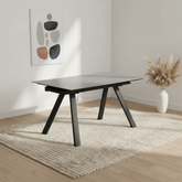 Amani 1.2M Grey Sintered Stone Small Extending Dining Table