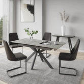 Amari Ceramic Extending Dining Table & Blakely Chairs Set