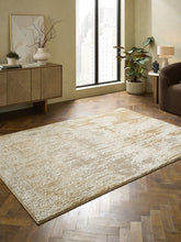 Apollo CK406 Modern Abstract Rug in Cream/Beige styled in a modern room