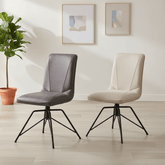 Arachnos Swivel Dining Chairs, Set of 4
