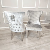Bentley Silver Shimmer Dining Chairs - Set of 4 - Pendle Village Furniture