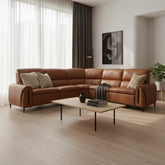 Electric recliner corner sofa with modern luxury design.