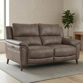 Arlo Prestige leather 3 seater power recliner sofa with USB ports and high back.