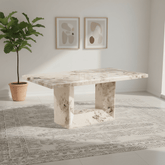 Arsenal Mottled Mocha Marble Coffee Table