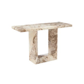 Arsenal Mottled Mocha Marble Console Table - Pendle Village Furniture
