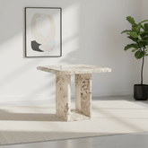 Arsenal Mottled Mocha Marble Lamp Table