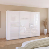 Artemis White 3 Door Sliding Wardrobe - W271cm - Pendle Village Furniture