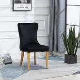 Francesco Steel Grey Velvet Dining Chairs – Set of 4 - Pendle Village Furniture