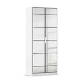 Ashworth Alpine White 2 Door Mirrored Hall Cupboard - Pendle Village Furniture