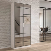 Ashworth Alpine White 2 Door Mirrored Hall Cupboard - Pendle Village Furniture