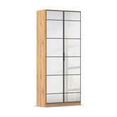 Ashworth Artisan Oak 2 Door Mirrored Hall Cupboard - Pendle Village Furniture