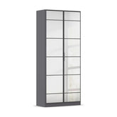 Ashworth Metallic Grey 2 Door Mirrored Hall Cupboard - Pendle Village Furniture