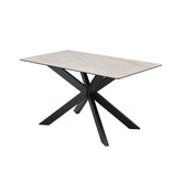 Athena 135cm Sand Ceramic Dining Table - Pendle Village Furniture