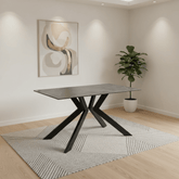 Athens 1.6M Grey Matte Ceramic Dining Table