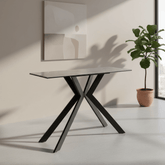 Athens Matte Grey Ceramic Console Table