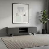 Athens TV-Unit with Matte Grey Ceramic Top
