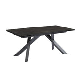 Atlanta Masa Dark Grey Sintered Stone Ceramic Top Extending Dining Table - Pendle Village Furniture