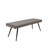 Ava Taupe PU Backless Bench - Pendle Village Furniture