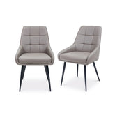 Ava Taupe PU Leather Dining Chair