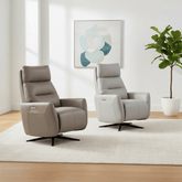 Aveline Leather Swivel Lift & Recliner Chair – Grey or Taupe