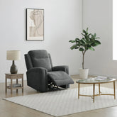 Bentley Grey Fabric Power Recliner Armchair - Pendle Village Furniture