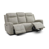 Bentley Natural Fabric 3 Seater Recliner Sofa - Pendle Village Furniture