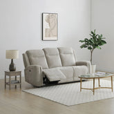 Bentley Natural Fabric 3 Seater Recliner Sofa - Pendle Village Furniture