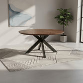 Bolton 150cm Round Smoked Oak Effect Smart Top Dining Table