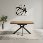 Bolton Rustic Oak Effect Smart Top Extending Dining Table